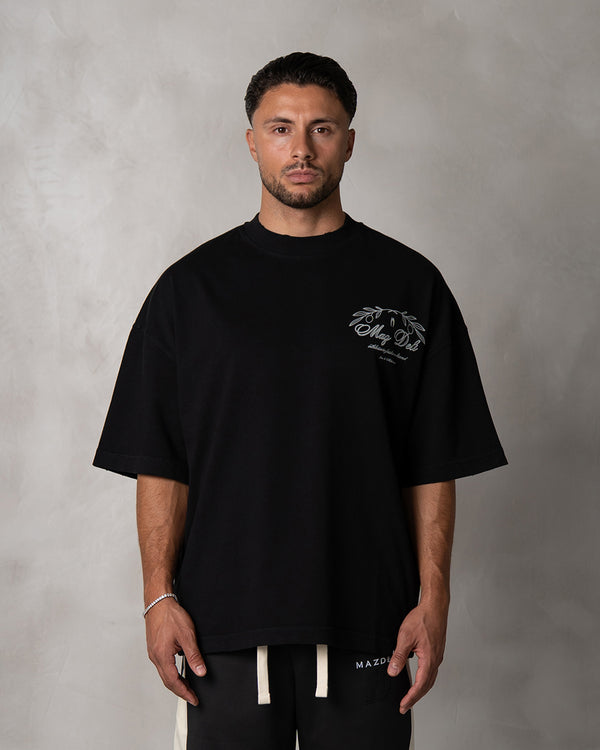 LEAF T-SHIRT - BLACK
