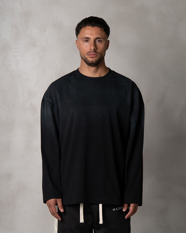 BLANK LONGSLEEVE - VINTAGE BLACK