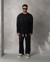 BLANK LONGSLEEVE - VINTAGE BLACK