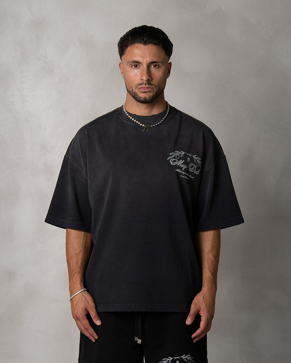 LEAF T-SHIRT - VINTAGE BLACK