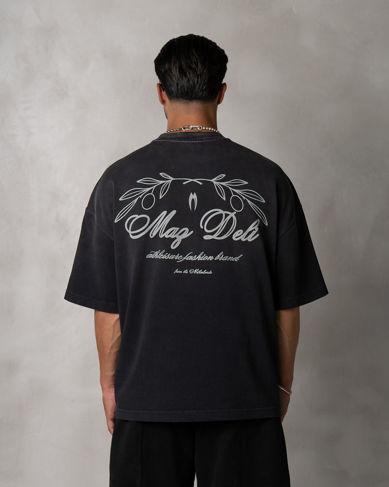 LEAF T-SHIRT - VINTAGE BLACK