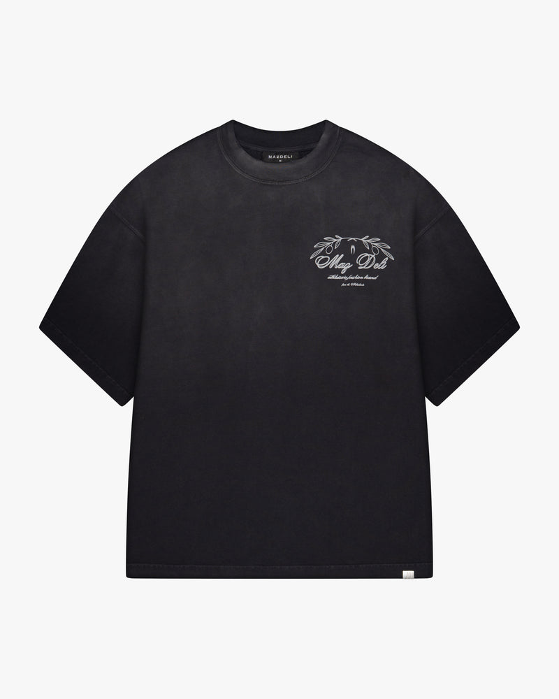 LEAF T-SHIRT - VINTAGE BLACK