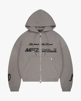 BOXY ZIPPER HOODIE - GRAY